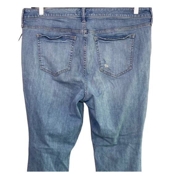 Torrid Super Distressed Boyfriend Ripped Skinny Crop Jeans 18 Blue Medium Wash - Picture 5 of 15